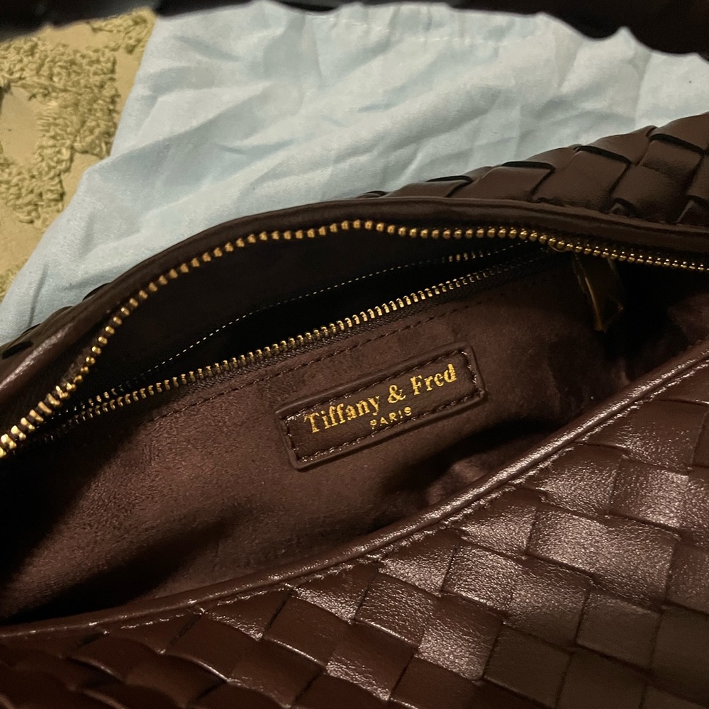 Plaited Hobo Shoulder Bag - Chocolate Brown - Picture 5 of 5
